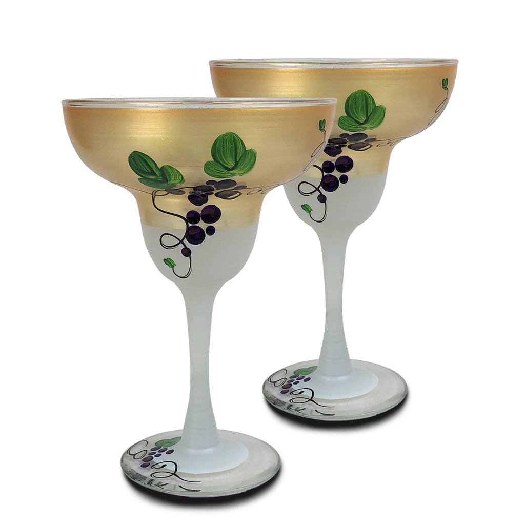 Napa Grapes n' Vines Margarita   Set of 2 - Golden Hill Studio