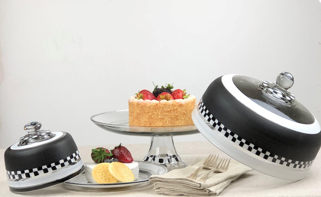 Black & White Cake Dome - Golden Hill Studio