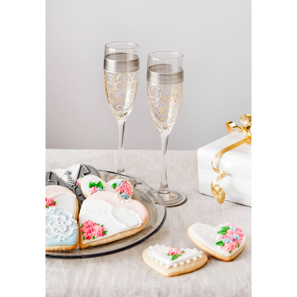 Celebration Streamers Champagne   Set of 2 - Golden Hill Studio