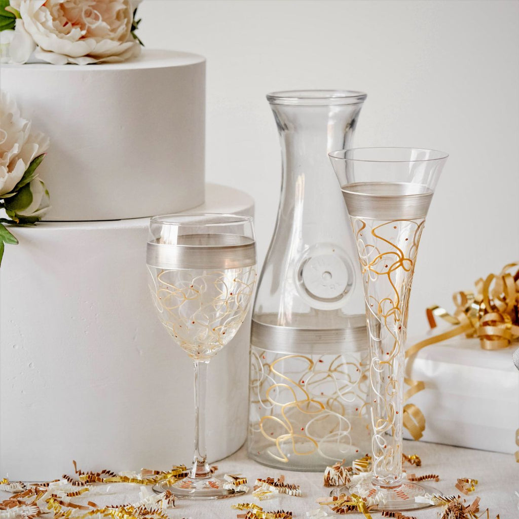 Celebration Streamers Carafe - Golden Hill Studio