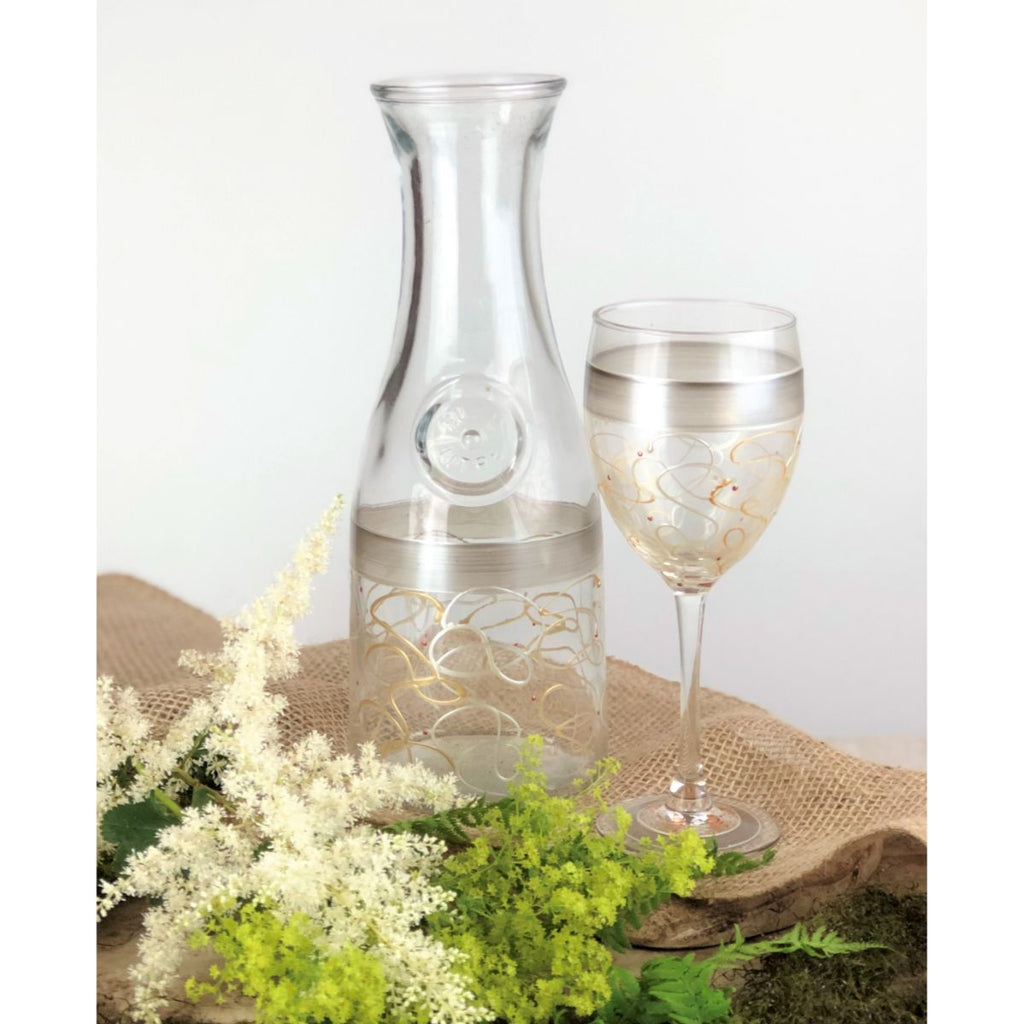 Celebration Streamers Carafe - Golden Hill Studio