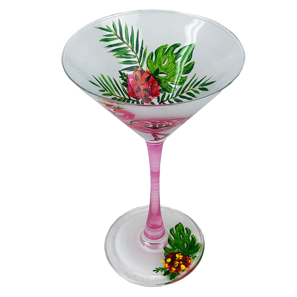 Flamingo Fun Martini S/2 - Golden Hill Studio