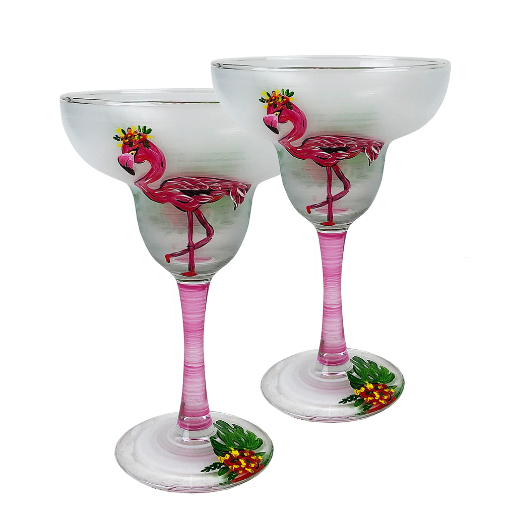 Flamingo Fun Margarita S/2 - Golden Hill Studio