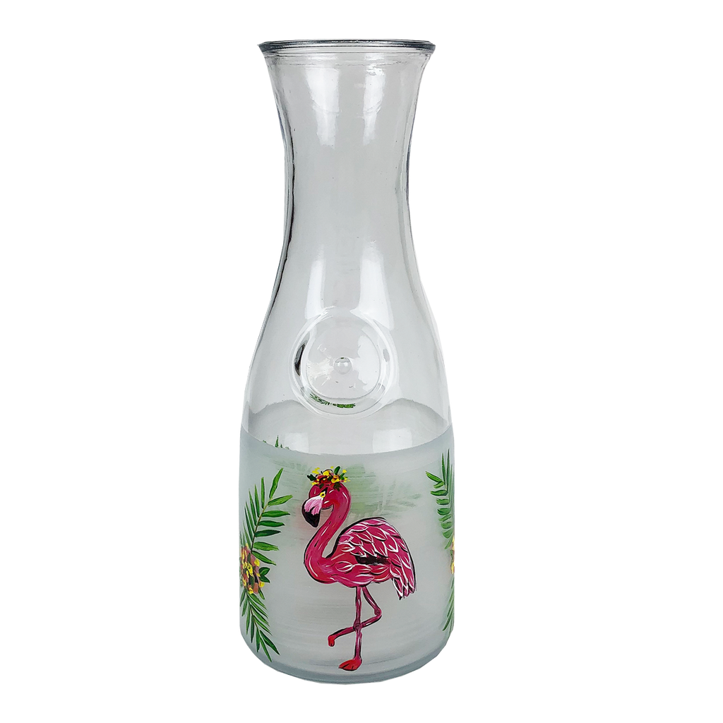 Flamingo Fun Carafe - Golden Hill Studio