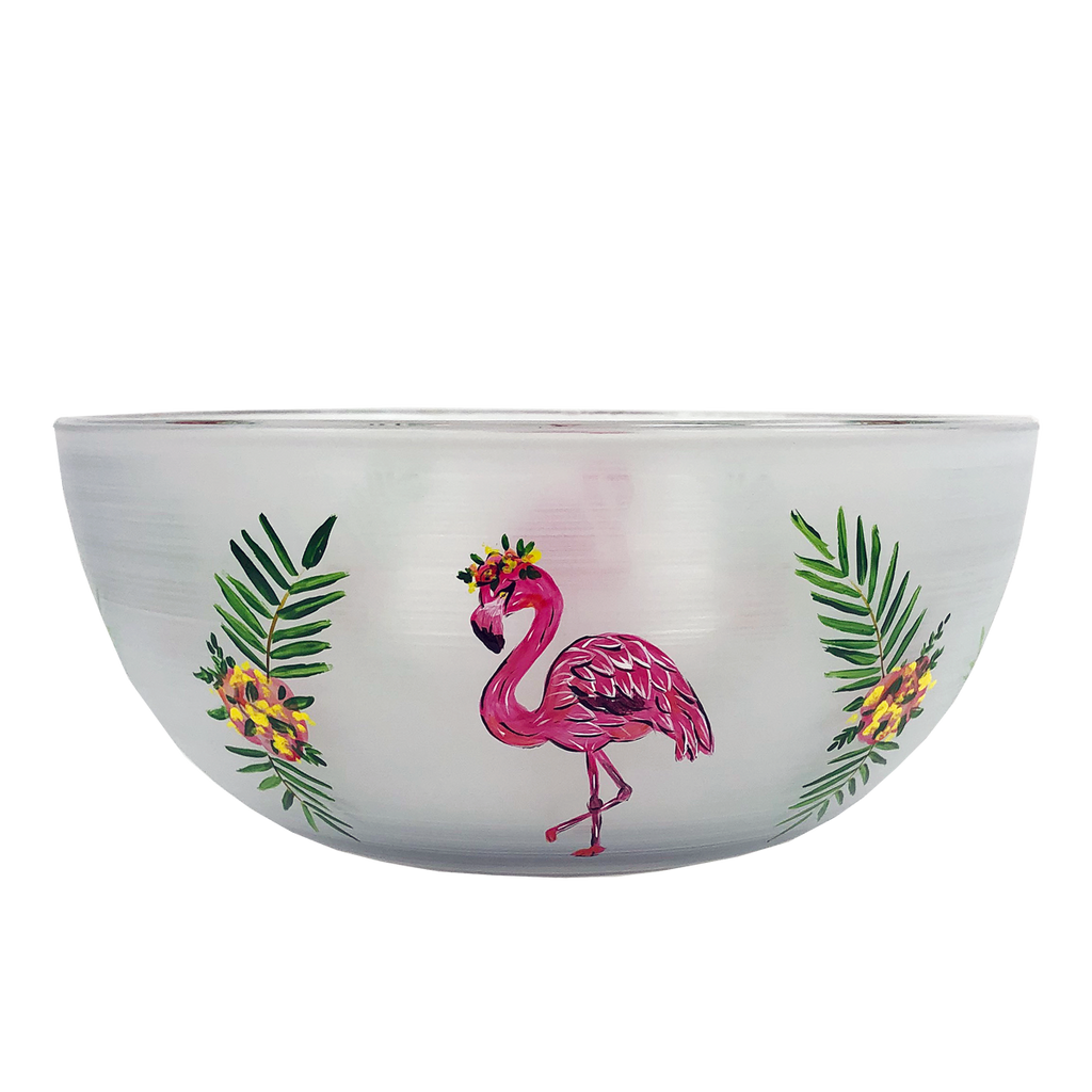 Flamingo Fun 11" Bowl - Golden Hill Studio