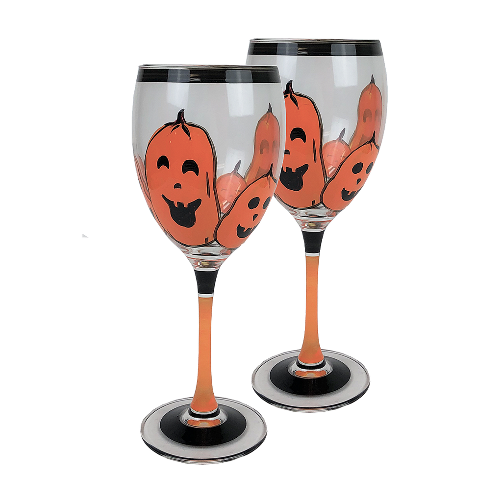 Pumpkin Family Wine S/2 - Golden Hill Studio
