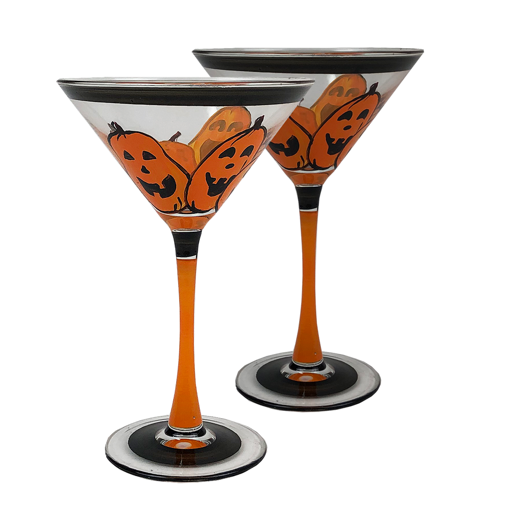 Pumpkin Family Martini S/2 - Golden Hill Studio