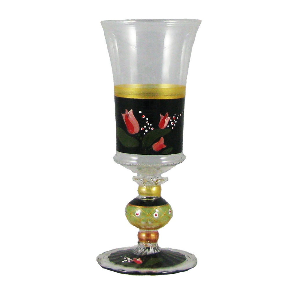 Holland Tulip Floral Goblet   Set of 2 - Golden Hill Studio