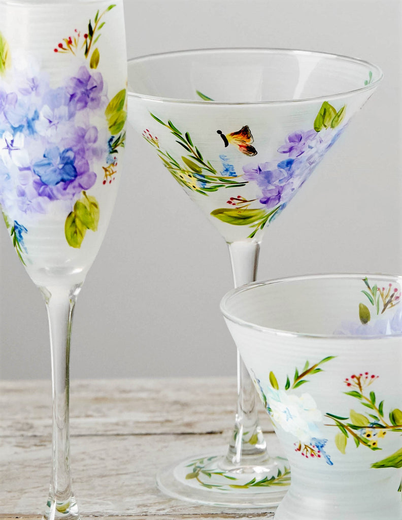 Springtime in Paris Martini  Set of 2 - Golden Hill Studio