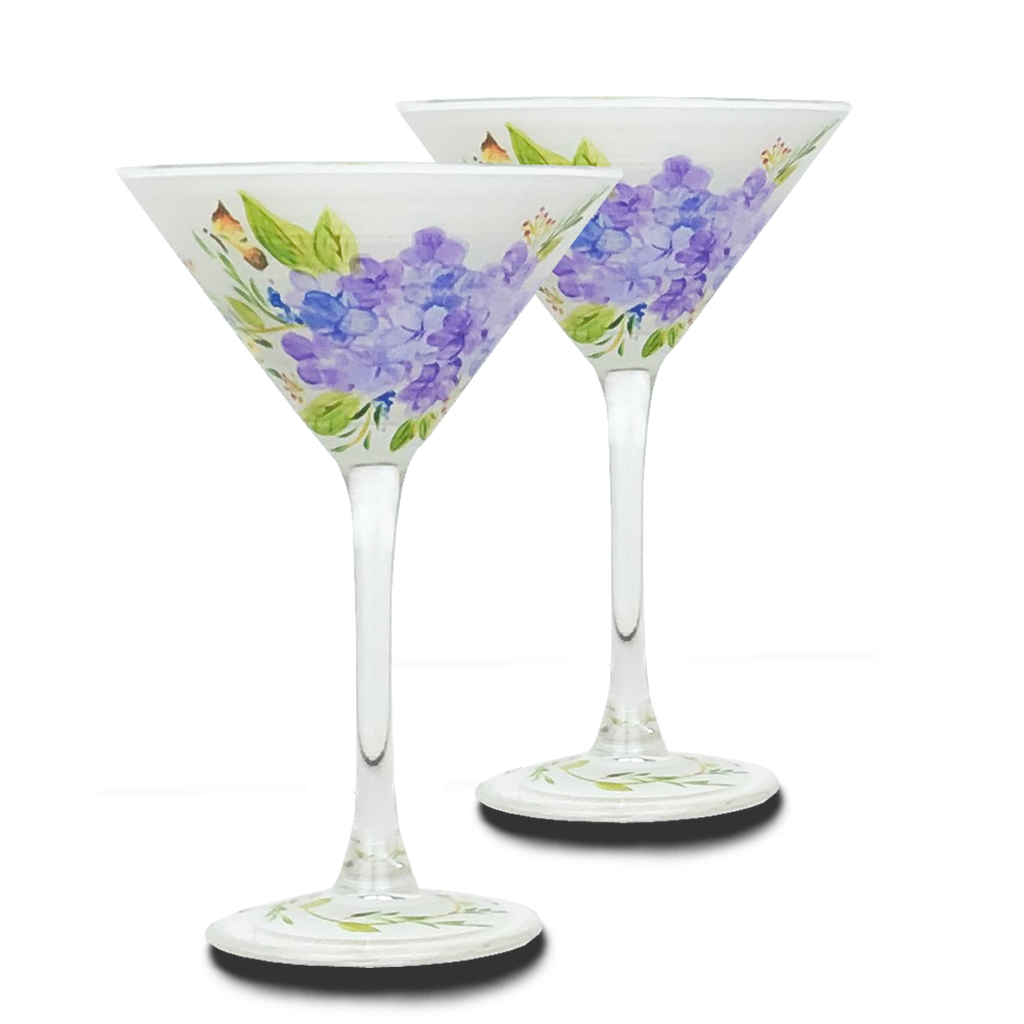 Springtime in Paris Martini  Set of 2 - Golden Hill Studio
