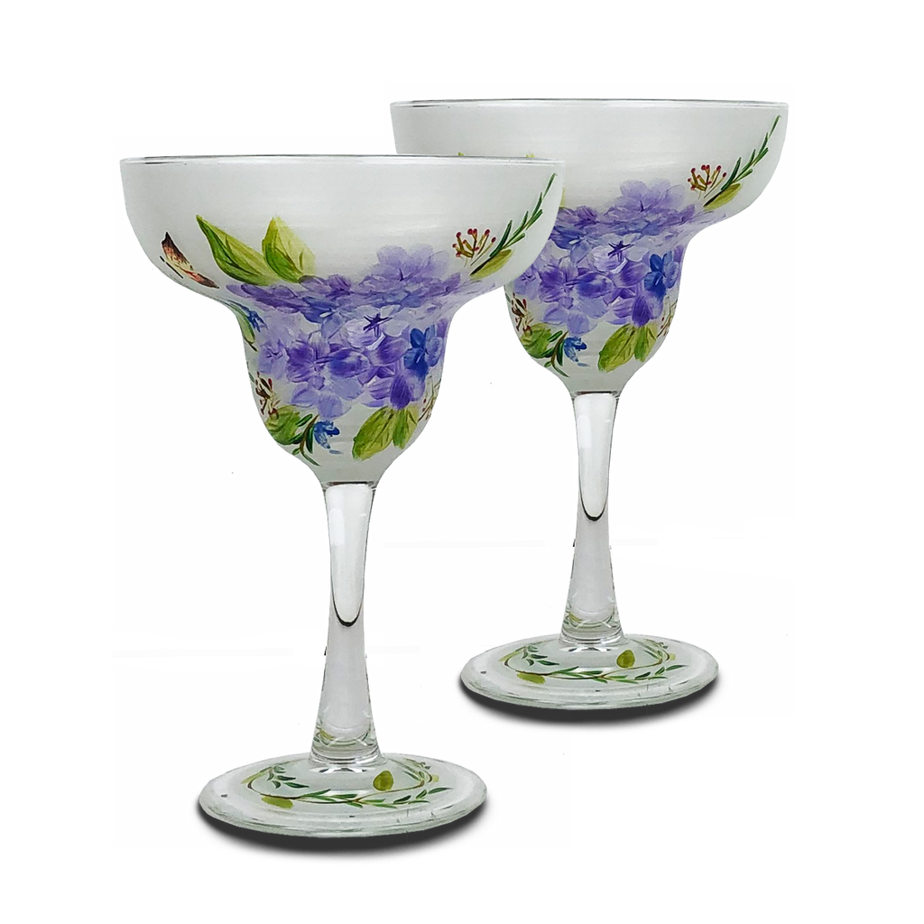 Springtime in Paris Margarita   Set of 2 - Golden Hill Studio