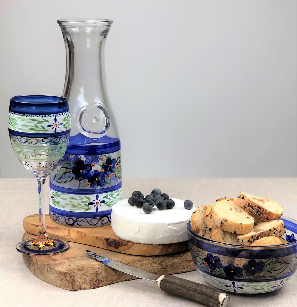 Barcelona Blue Carafe - Golden Hill Studio