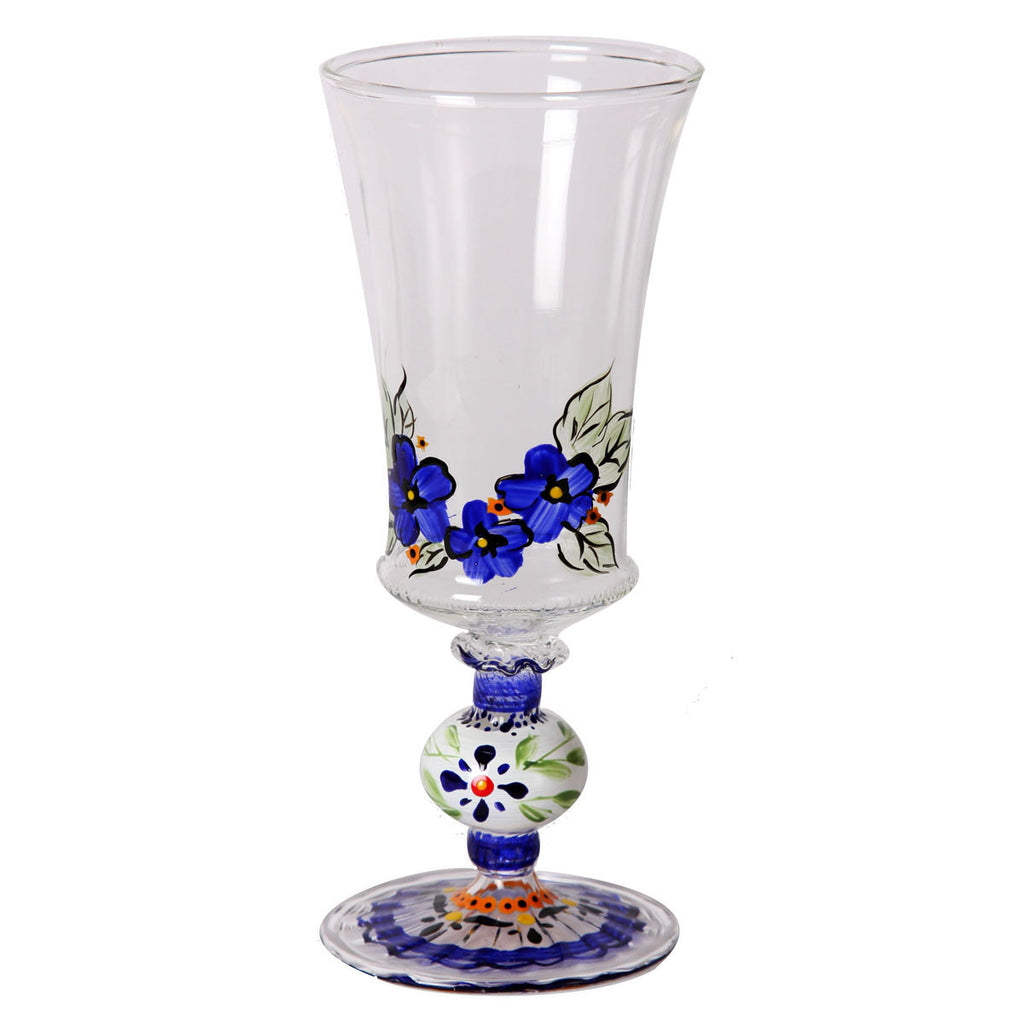 Barcelona Blue Goblet   Set of 2 - Golden Hill Studio