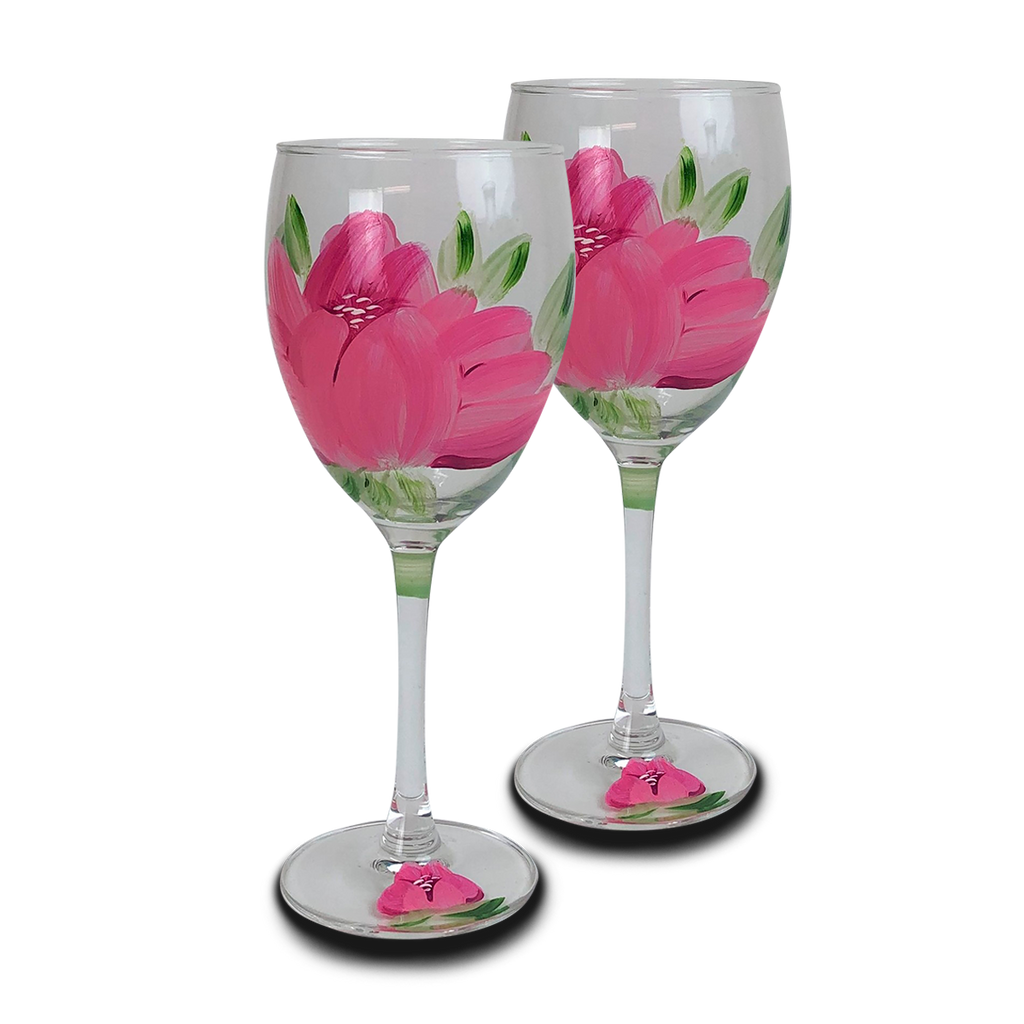 Polynesian Peony Wine   S/2 - Golden Hill Studio