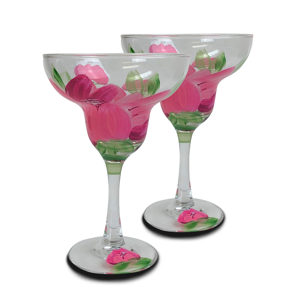 Polynesian Peony Margarita   Set of 2 - Golden Hill Studio