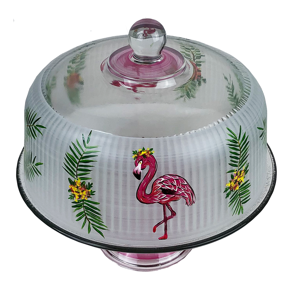 Flamingo Fun Cake Dome - Golden Hill Studio