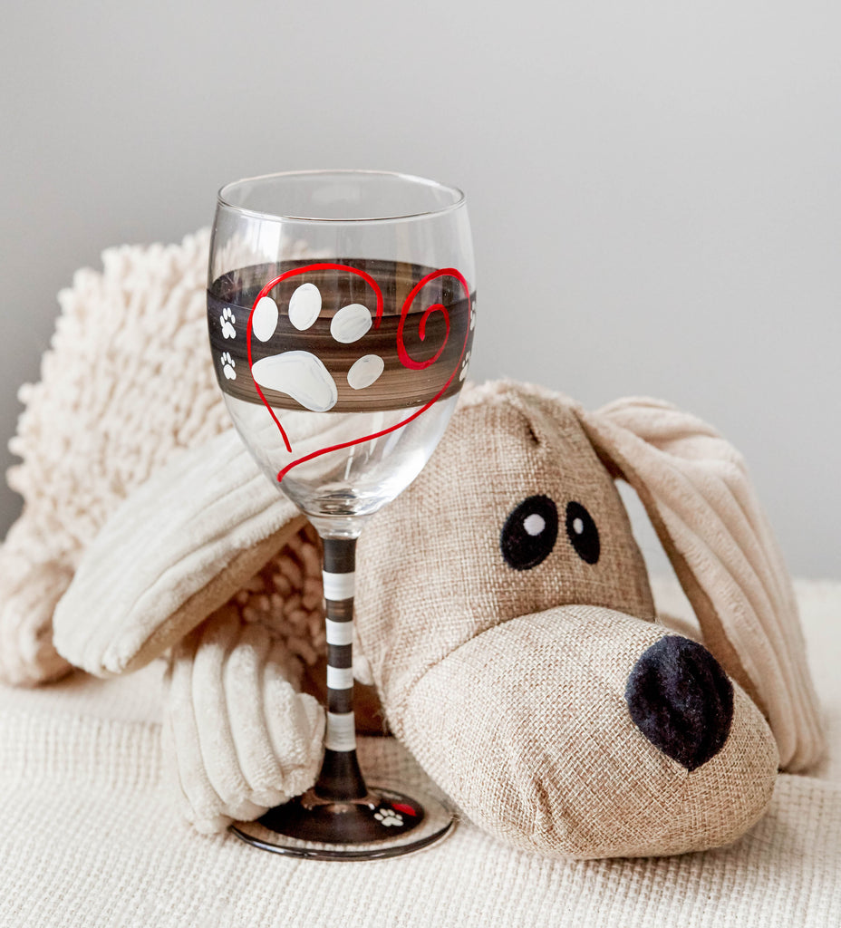 Warm Paws Wine   Set of 2 - Golden Hill Studio