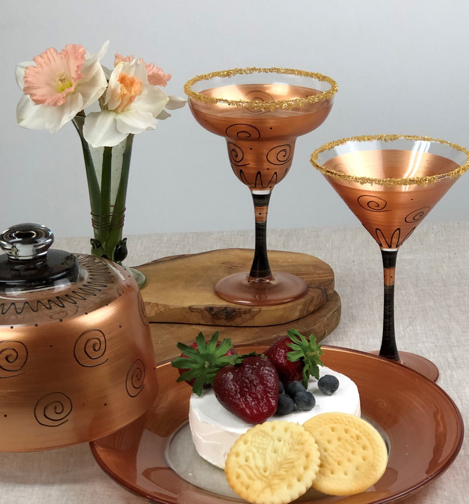 Tuscan Sunset Martini   Set of 2 - Golden Hill Studio