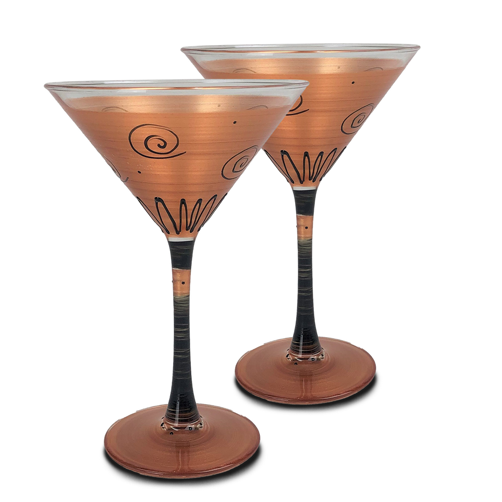 Tuscan Sunset Martini   Set of 2 - Golden Hill Studio