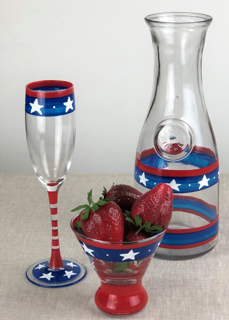 Stars & Stripes Carafe - Golden Hill Studio