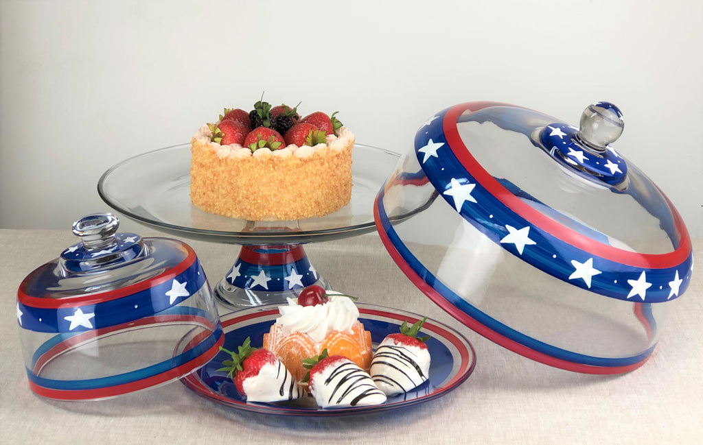 Stars & Stripes Cake Dome - Golden Hill Studio