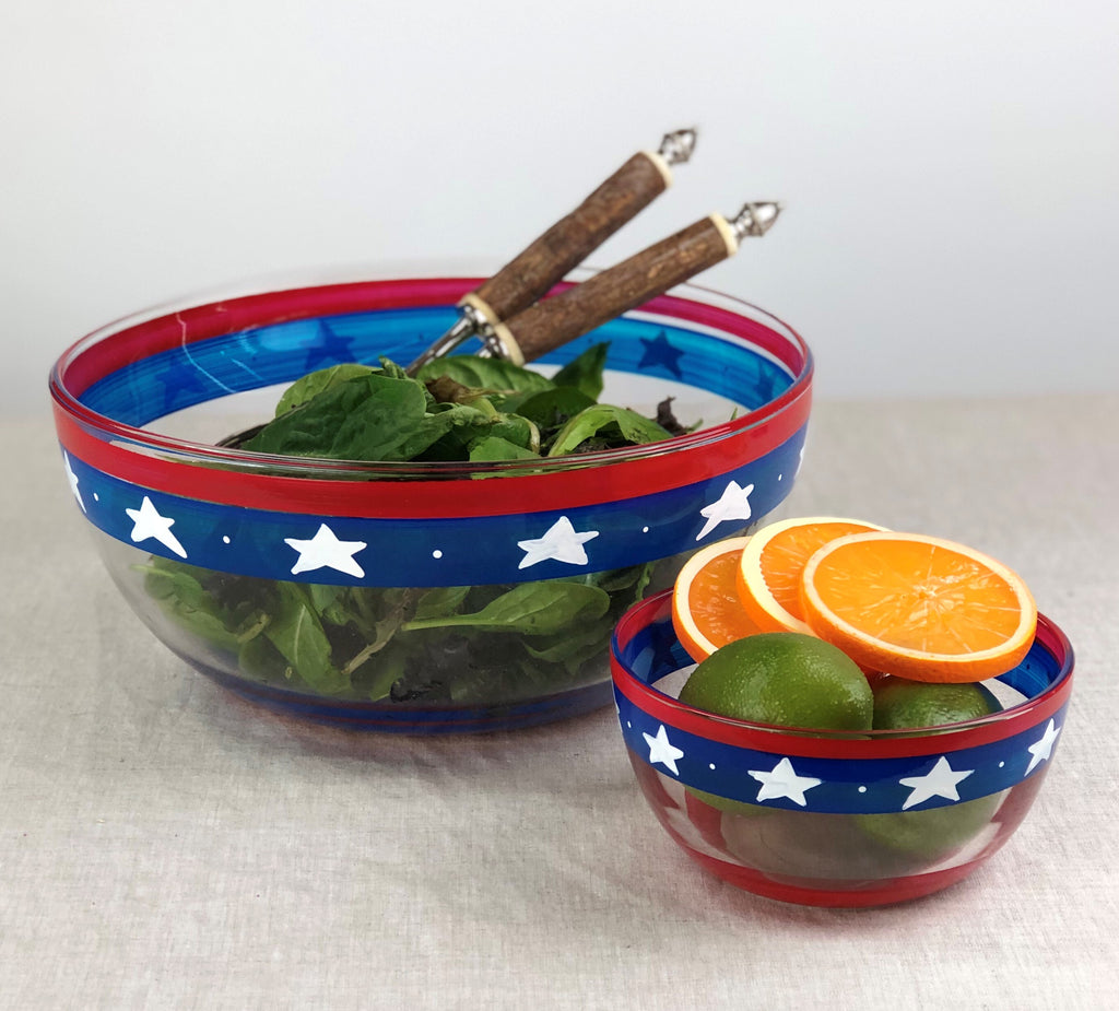 Stars & Stripes 11" Bowl - Golden Hill Studio