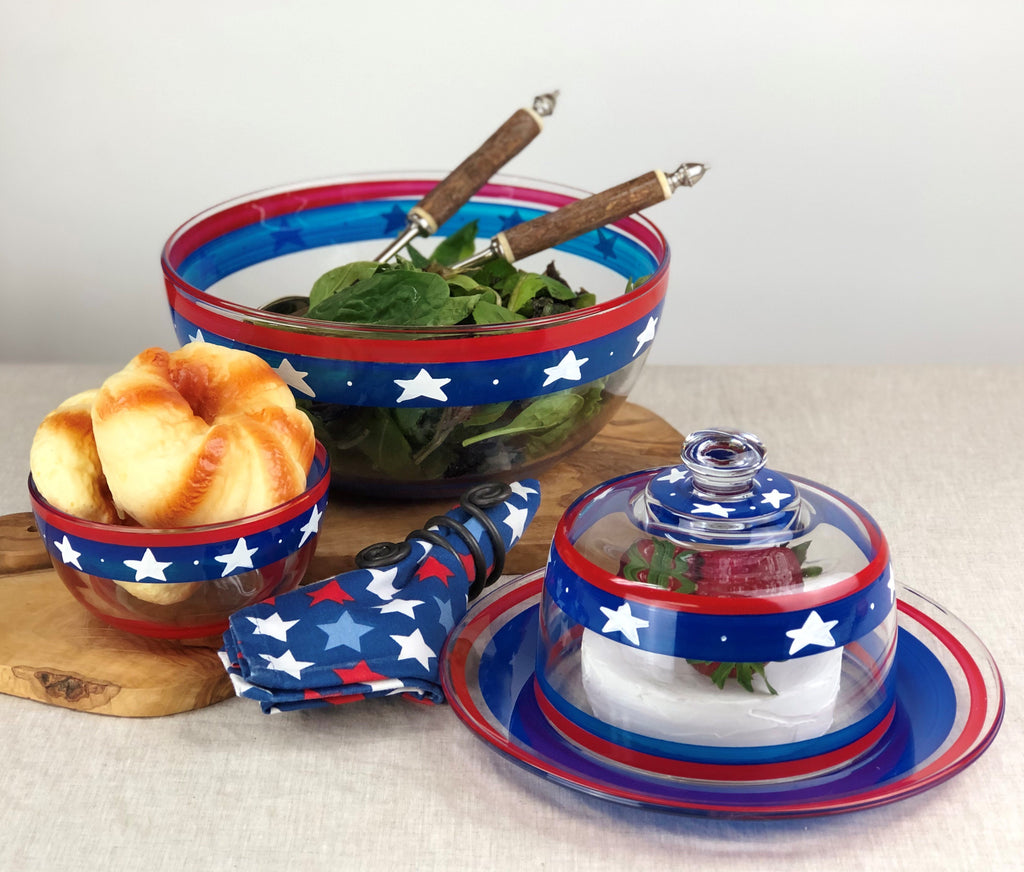 Stars & Stripes 11" Bowl - Golden Hill Studio