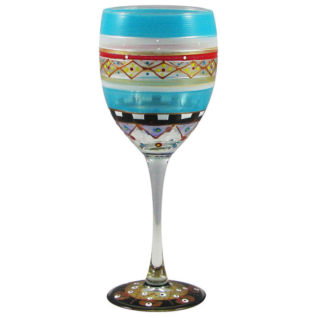 Mosaic Carnival Wine   S/2 - Golden Hill Studio
