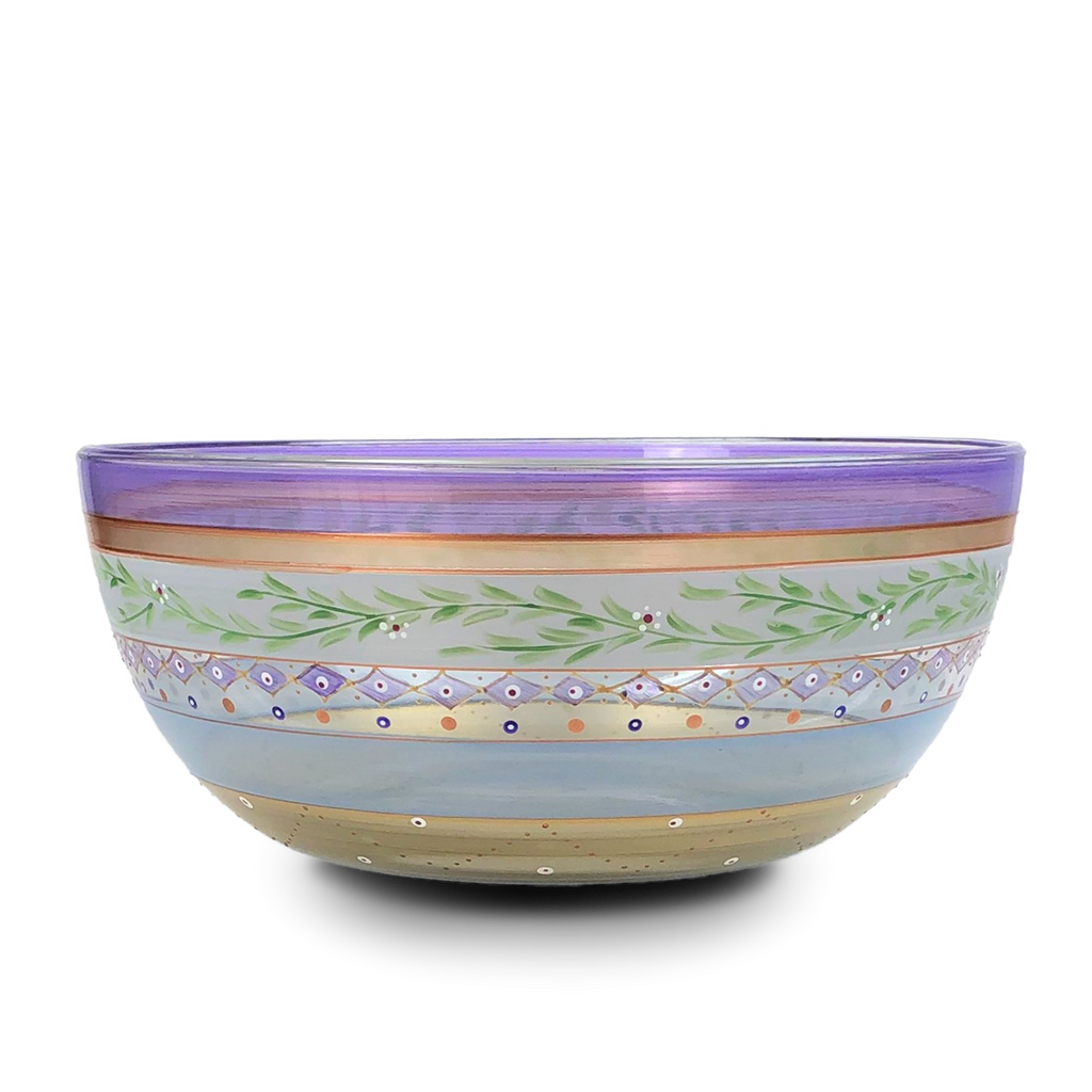 Moroccan Mosaic Lilac 11" Bowl - Golden Hill Studio