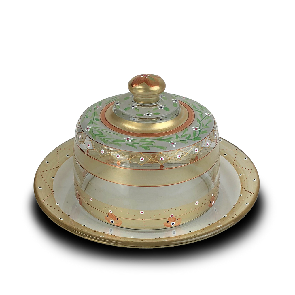 Moroccan Mosaic Gold Cheese Dome - Golden Hill Studio