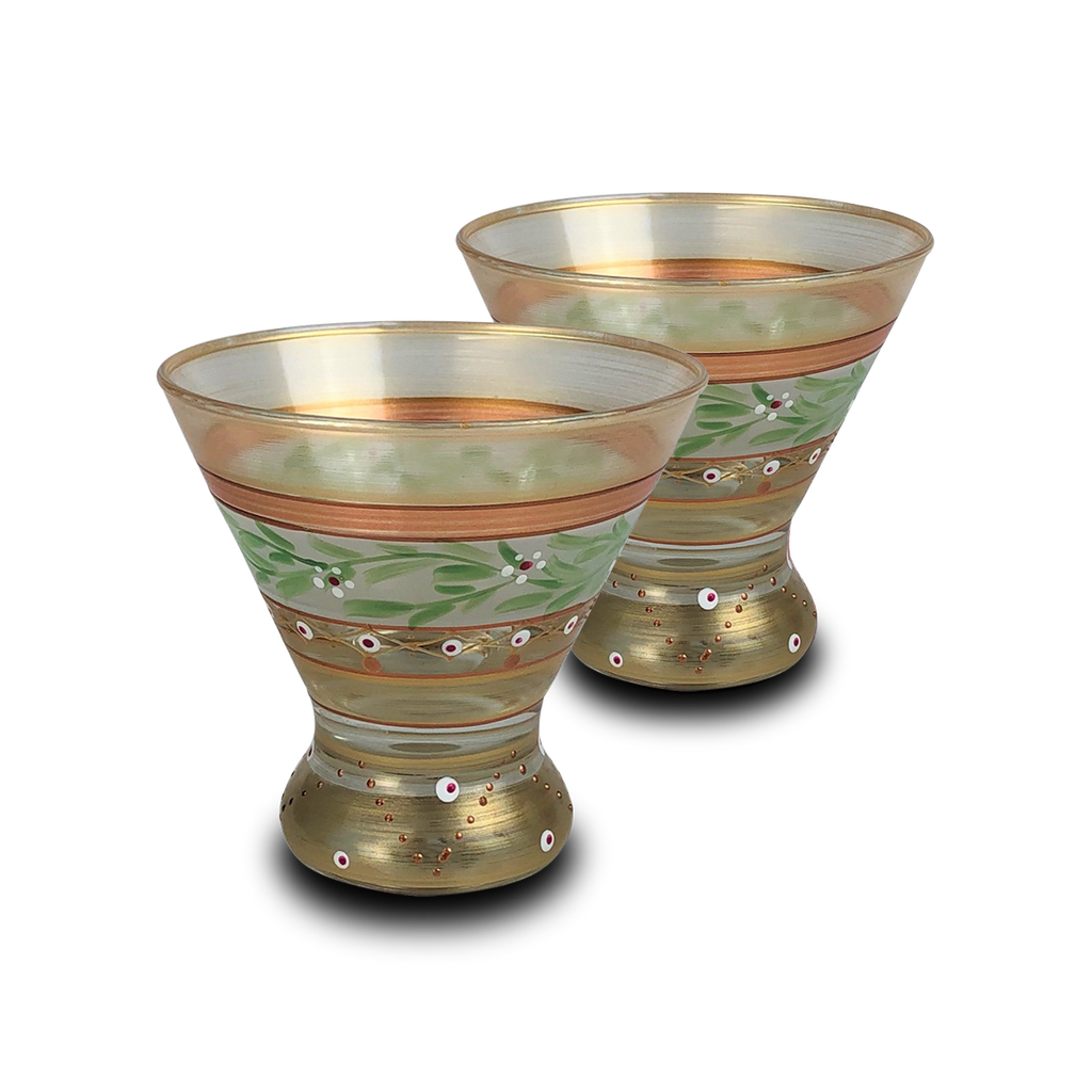 Moroccan Mosaic Gold Cosmopolitan   S/2 - Golden Hill Studio