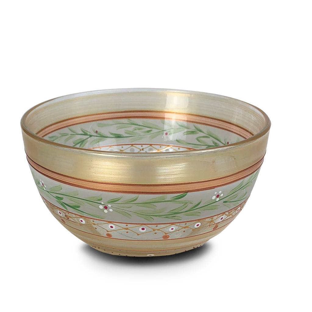 Moroccan Mosaic Gold 6" Bowl - Golden Hill Studio