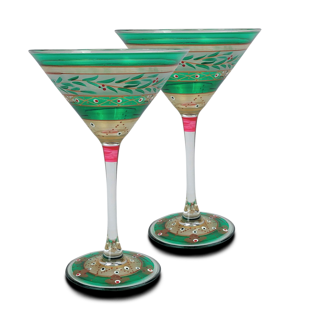 Moroccan Mosaic Forest Martini   S/2 - Golden Hill Studio