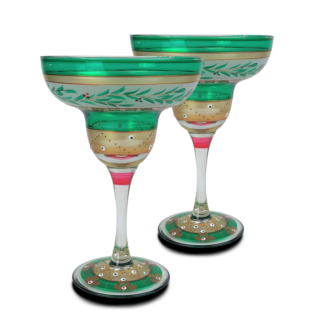 Moroccan Mosaic Forest Margarita   S/2 - Golden Hill Studio