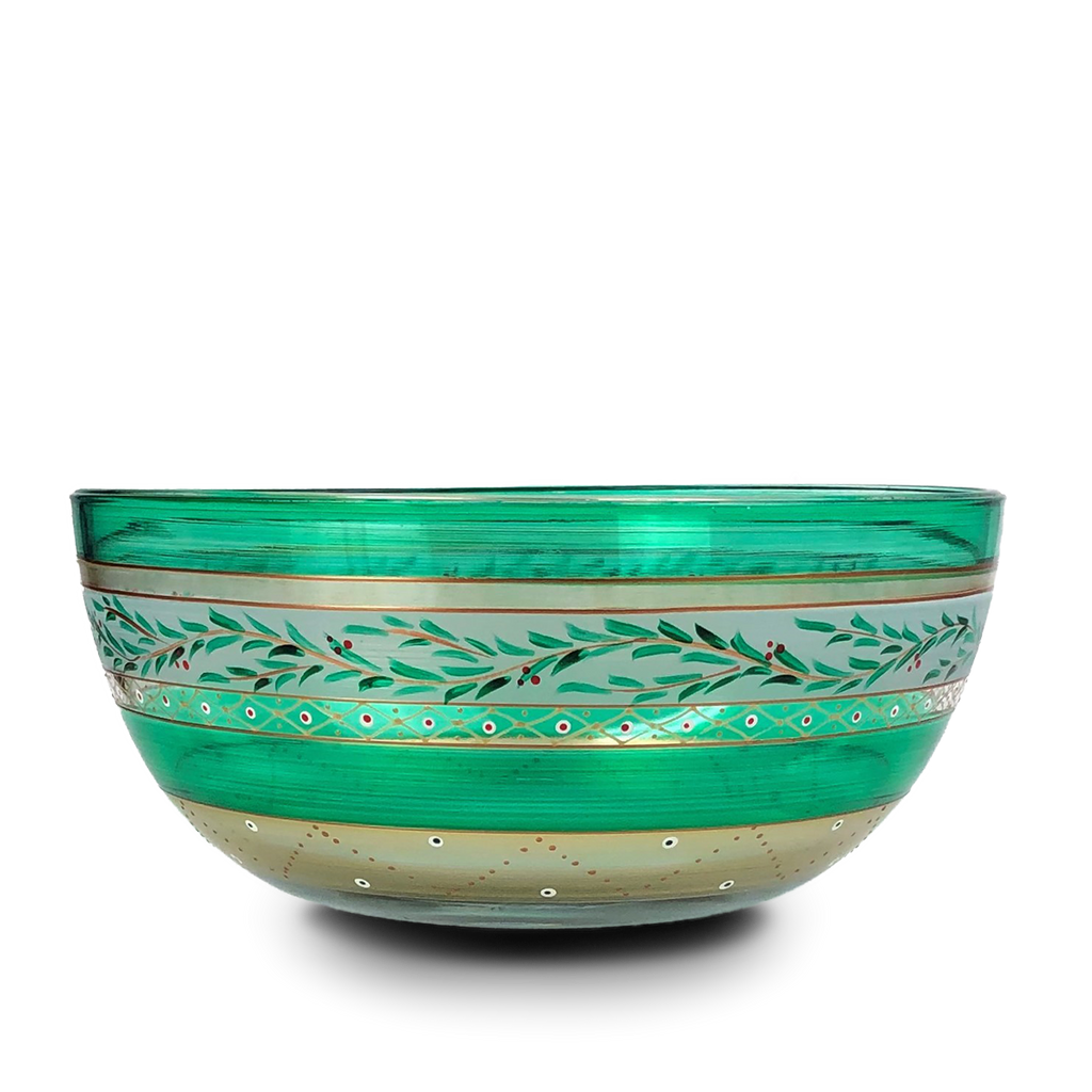 Moroccan Mosaic Forest 11" Bowl - Golden Hill Studio