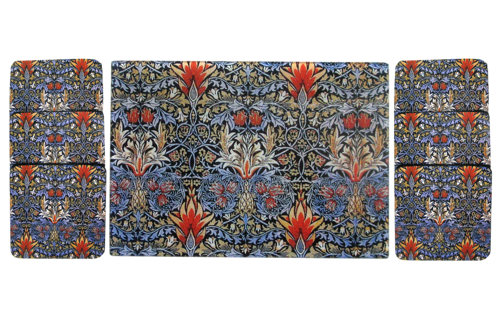 William Morris Pineapple  Cheese Tray/Cutting Board & Coaster Set - Golden Hill Studio