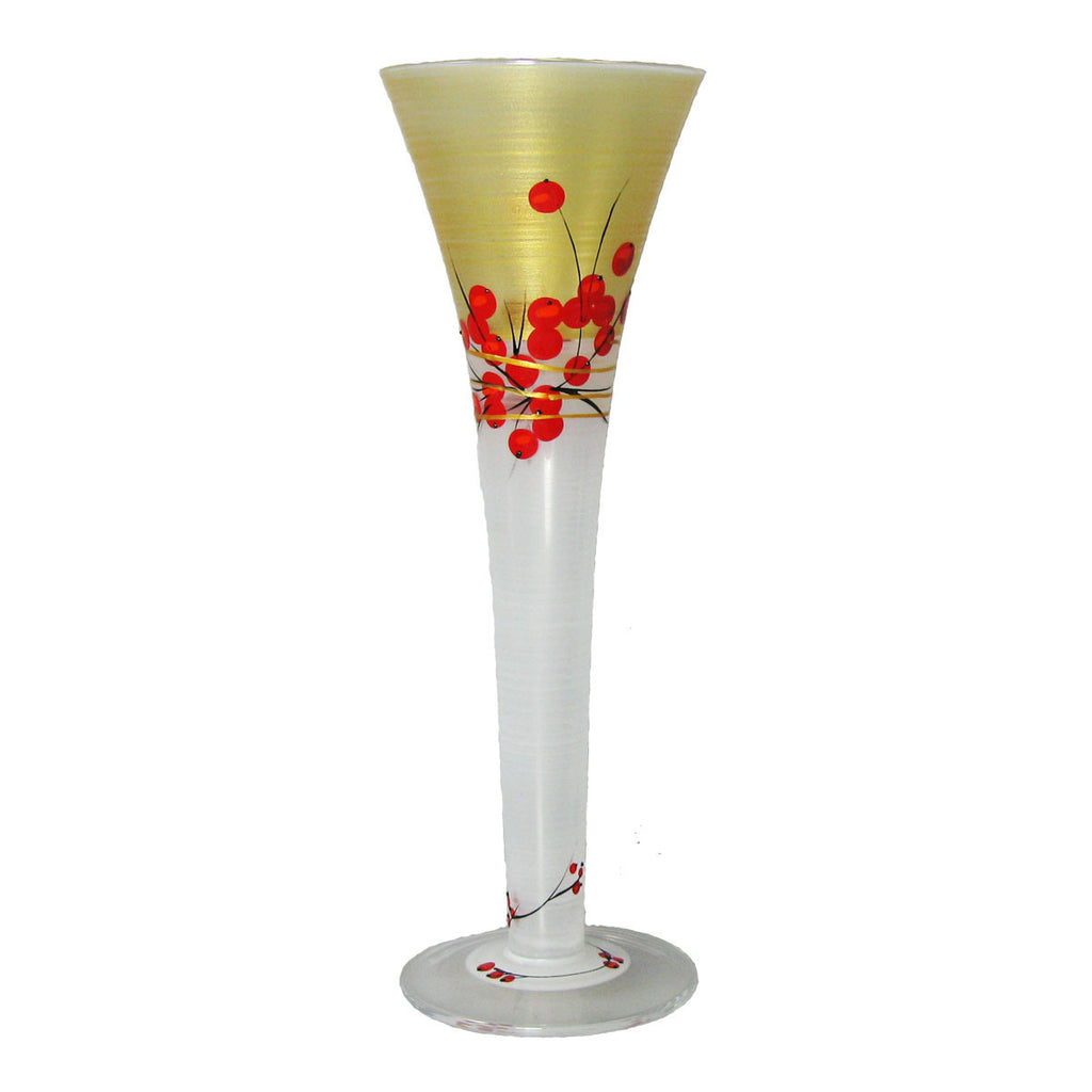 Berries n' Branches Hollow Flute   Set of 2 - Golden Hill Studio